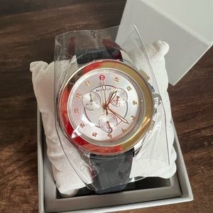 Michele black rubber band watch! New and never used!